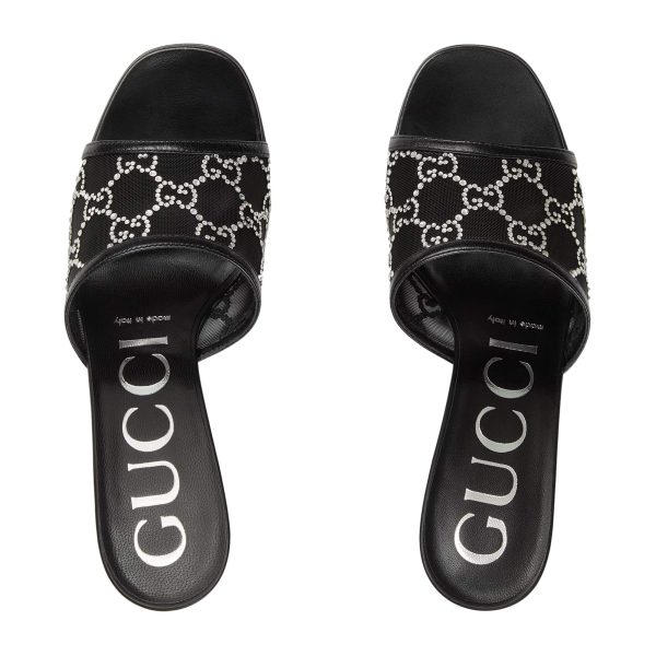 Gucci Women's GG Mid-heel Slide Sandal at Enigma Boutique