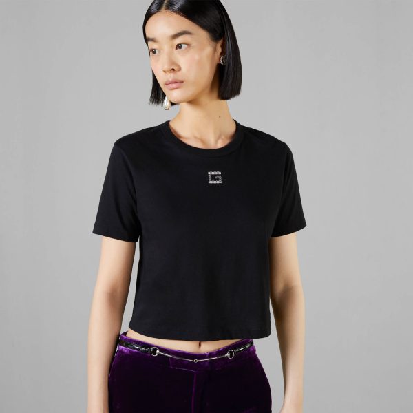 Gucci Cotton Jersey T-shirt With Crystal at Enigma Boutique