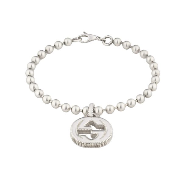 Gucci Interlocking G Bracelet In Silver at Enigma Boutique