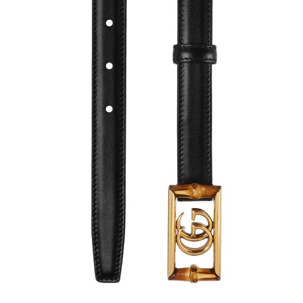 Gucci Belt With Double G Buckle And Bamboo at Enigma Boutique