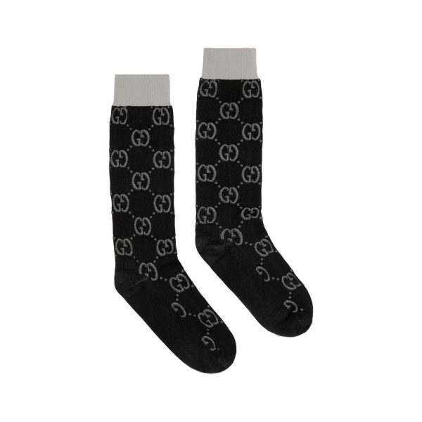 Gucci GG Pattern Cotton Blend Socks at Enigma Boutique