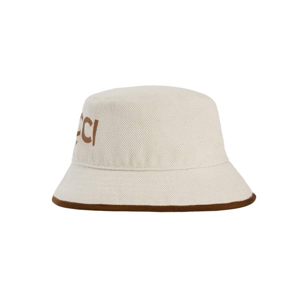 Gucci Bucket Hat With GUCCI Print at Enigma Boutique