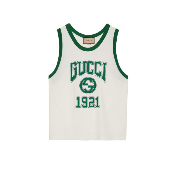 Gucci Cotton Jersey Tank Top at Enigma Boutique