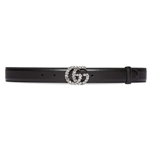Gucci GG Marmont Thin Belt With Crystals at Enigma Boutique