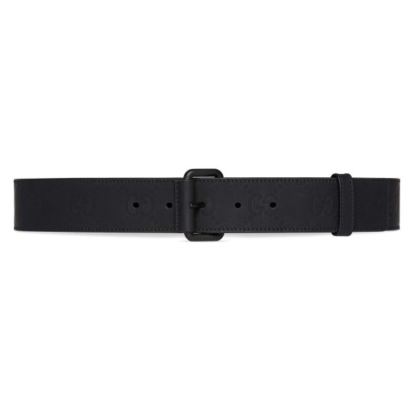 Gucci GG Rubber-effect Leather Belt at Enigma Boutique