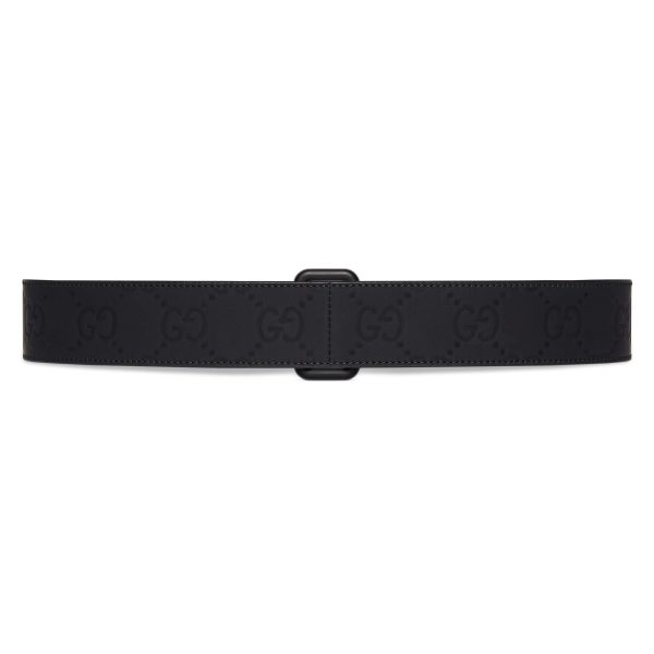 Gucci GG Rubber-effect Leather Belt at Enigma Boutique