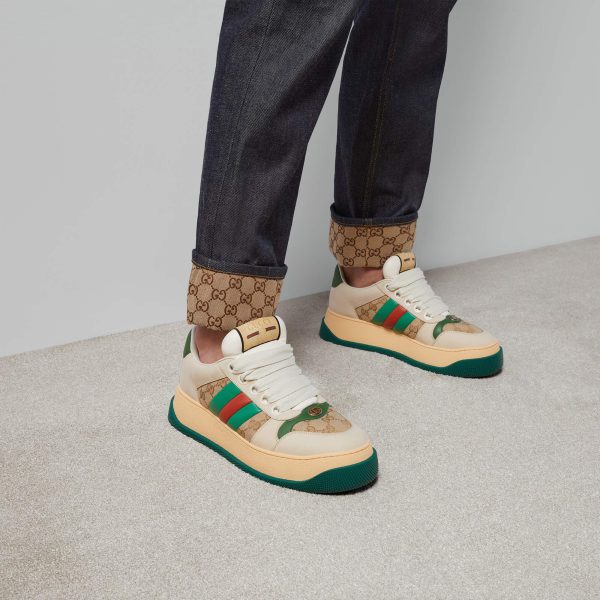 Gucci Men's Screener Sneaker With Web at Enigma Boutique