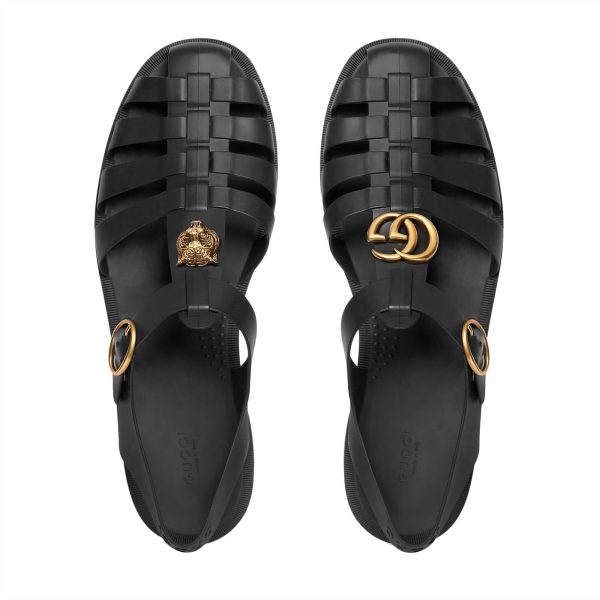 Gucci Men's Rubber Buckle Strap Sandal at Enigma Boutique