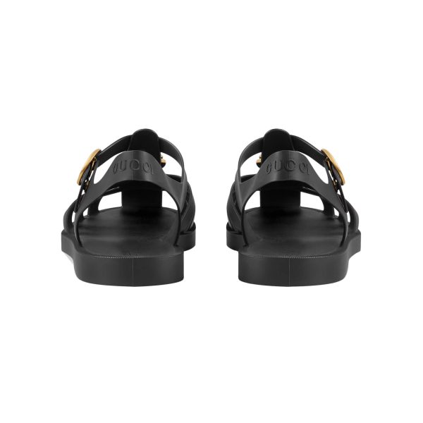 Gucci Men's Rubber Buckle Strap Sandal at Enigma Boutique