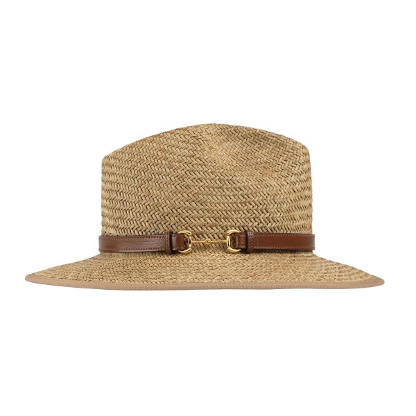 Gucci Straw Hat With Horsebit at Enigma Boutique