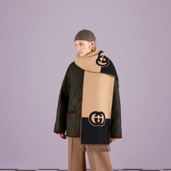 Gucci Wool With Interlocking G Scarf at Enigma Boutique