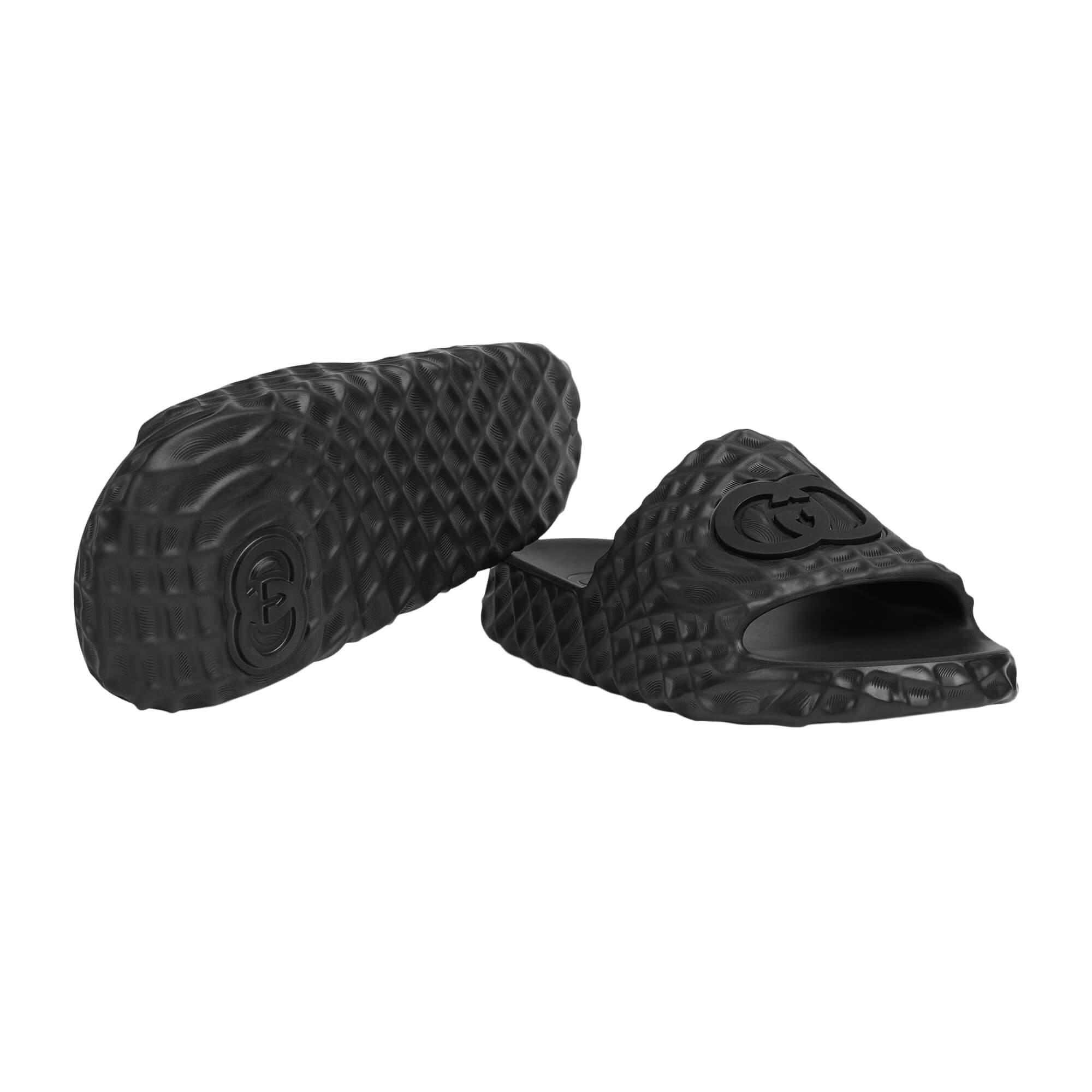 Men's matelassé sales leather slide