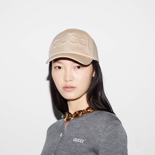 Gucci Embossed Detail Baseball Cap at Enigma Boutique