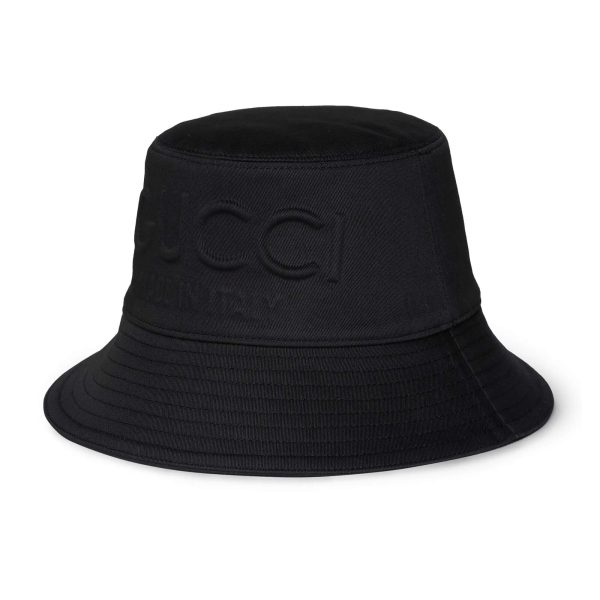 Gucci Embossed Detail Bucket Hat at Enigma Boutique