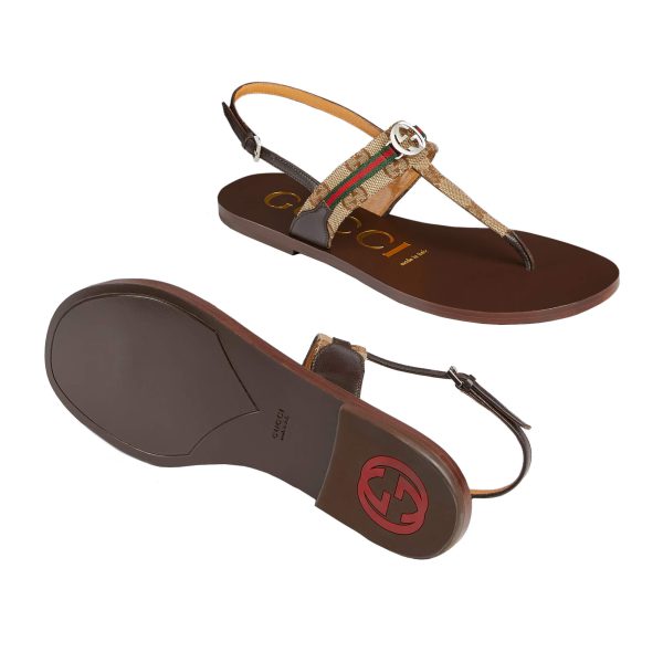 Gucci Women's Interlocking G Web Sandal - Image 4
