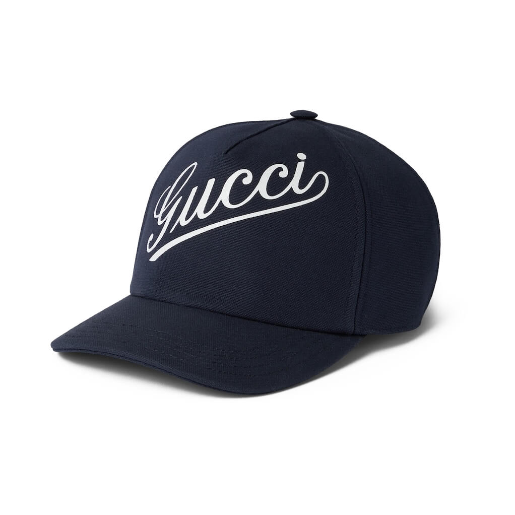Gucci Baseball Hat With GUCCI Script at Enigma Boutique