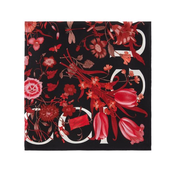 Gucci Floral GUCCI Print Silk Carré