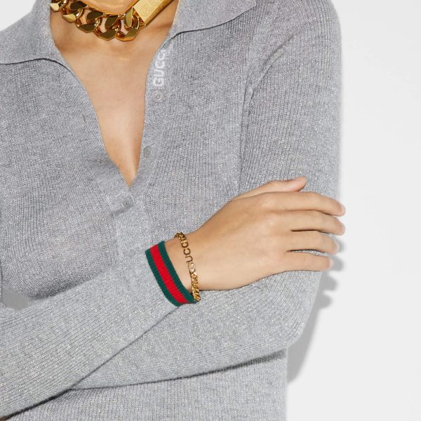 Gucci Chain Bracelet With GUCCI Script - Image 3