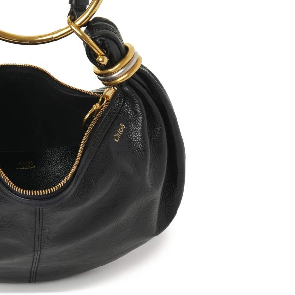 Chloé Small Bracelet Hobo Bag In Grained Leather - Image 5