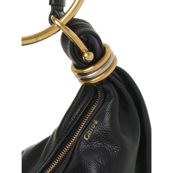 Chloé Small Bracelet Hobo Bag In Grained Leather - Image 4