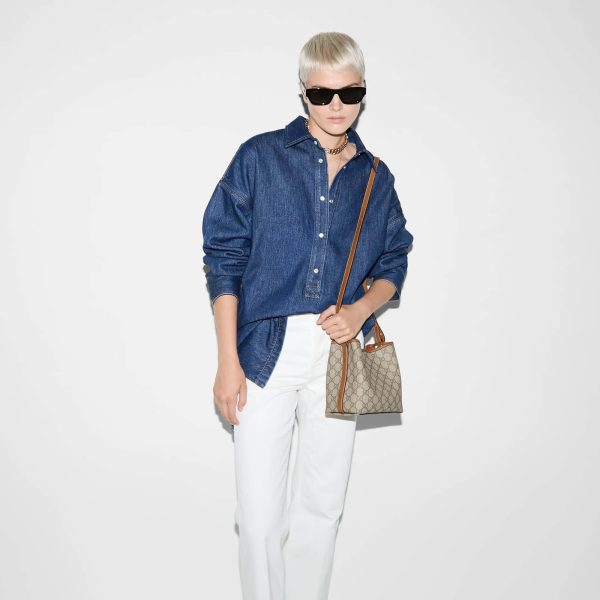 Gucci GG Emblem Small Bucket Bag - Image 8
