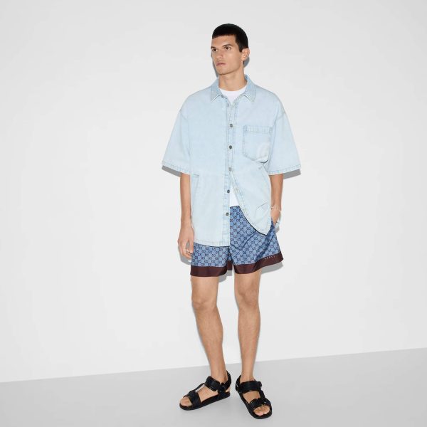 Gucci Printed Poplin Tech Swim Shorts - Image 5