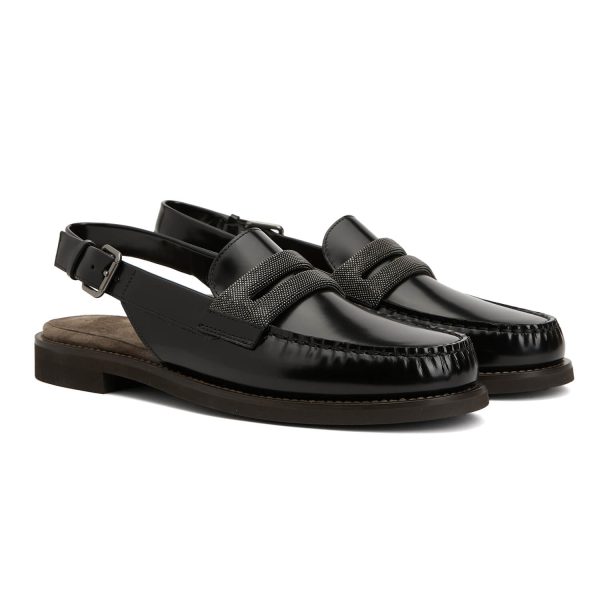 Brunello Cucinelli sling back loafers