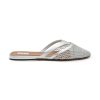 Alaïa Infradito Flat Mules In Fishnet And Leather