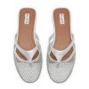 Alaïa Infradito Flat Mules In Fishnet And Leather - Image 2