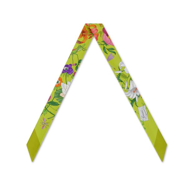 Gucci Printed Silk Twill Neck Bow - Image 2