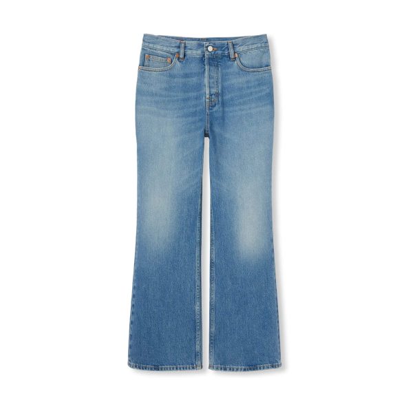 Gucci Cropped Flared Denim Trousers