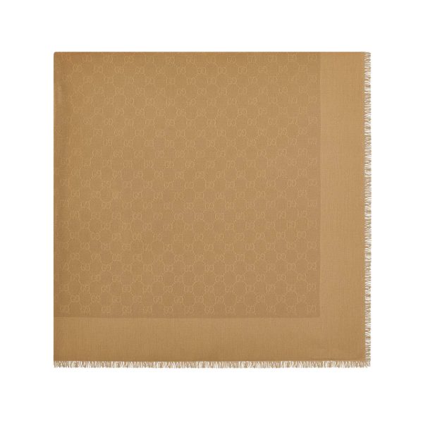 Gucci GG Silk Cotton Jacquard Shawl