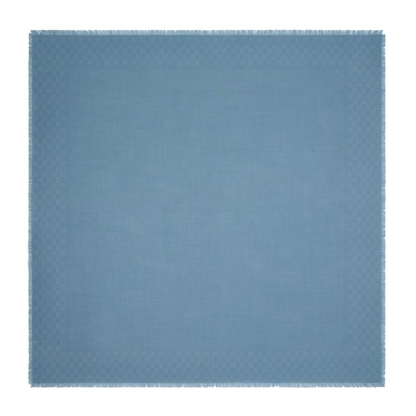 Gucci GG Wool Silk Jacquard Shawl - Image 2