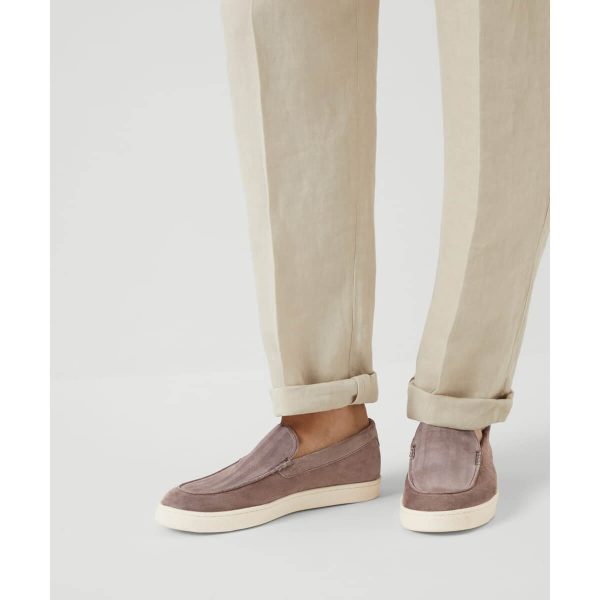 Brunello Cucinelli Chevron-effect Suede Loafers - Image 5