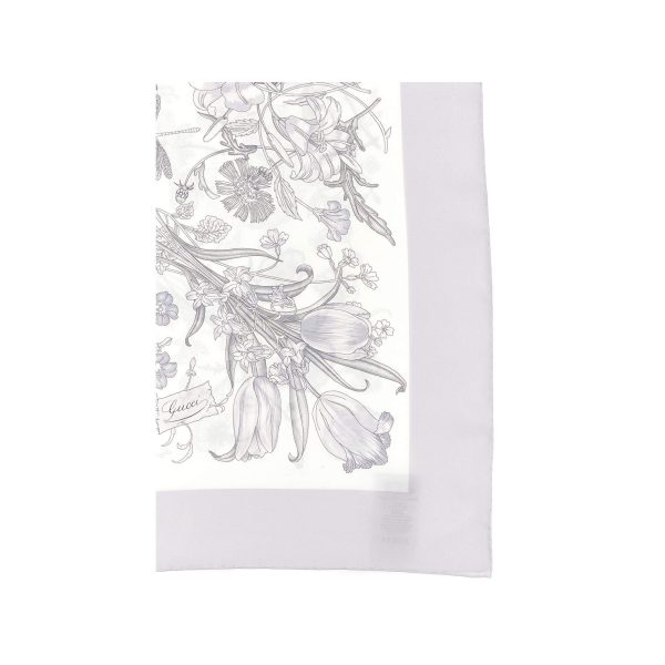 Flora Print Silk Scarf