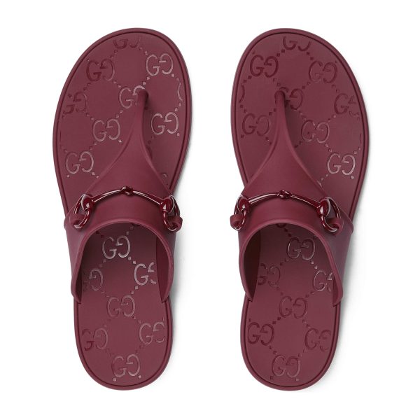 Gucci Women’s Thong Sandal With Horsebit - Image 3