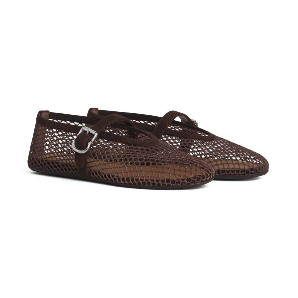 Alaïa Ballet Flats In Fishnet