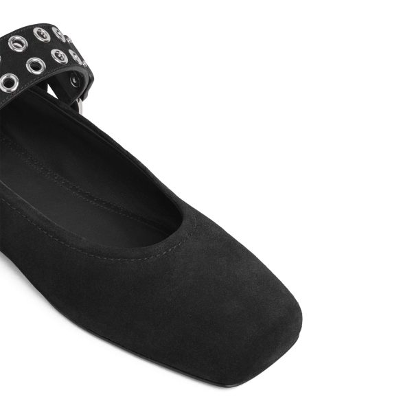 Alaïa Biker Ballet Flats In Suede - Image 4
