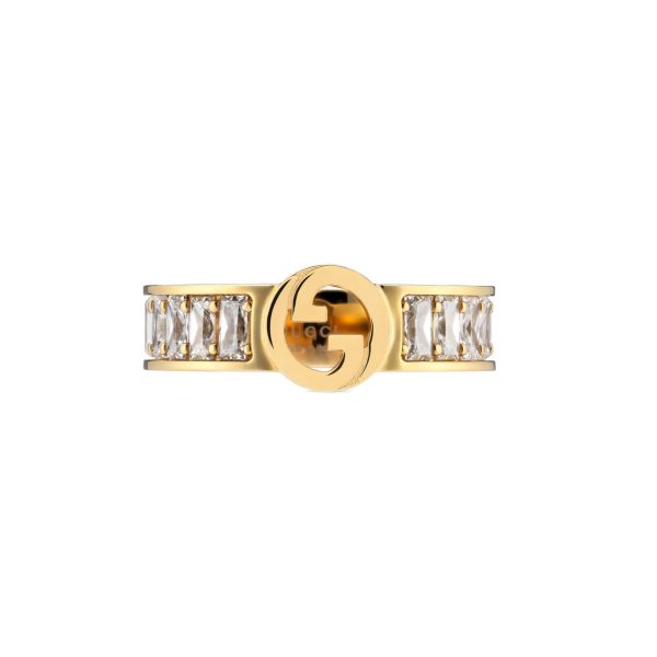 Gucci Blondie Wide Crystal Ring