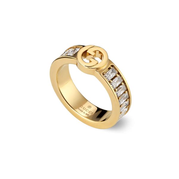 Gucci Blondie Wide Crystal Ring - Image 2