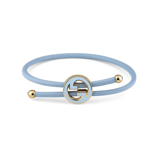 Gucci Bracelet With Enamel Round Interlocking G