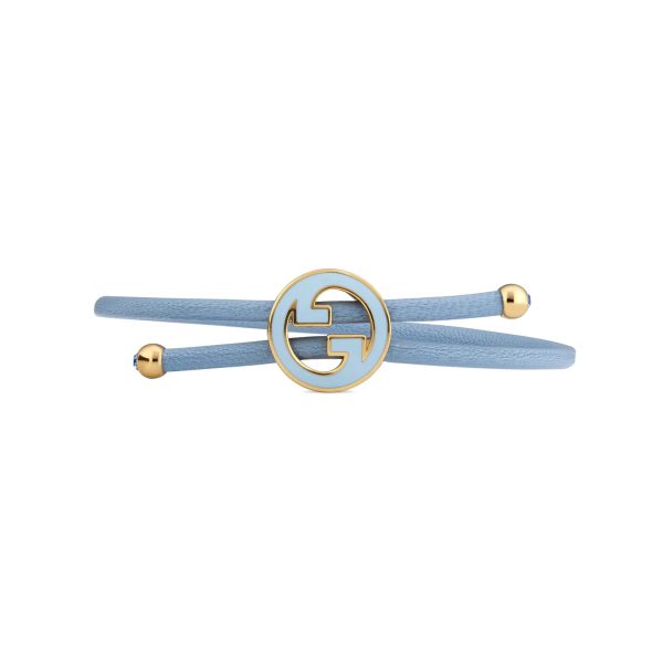 Gucci Bracelet With Enamel Round Interlocking G - Image 2