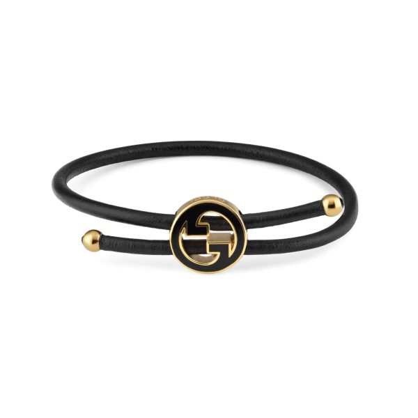 Gucci Bracelet With Enamel Round Interlocking G