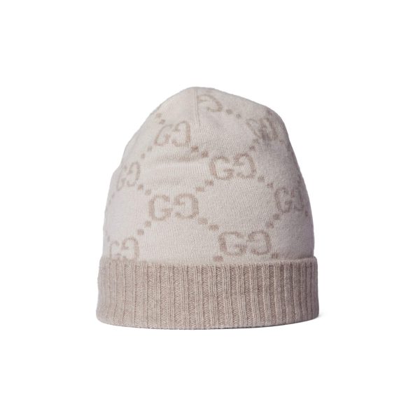 Gucci GG Cashmere Jacquard Hat - Image 2