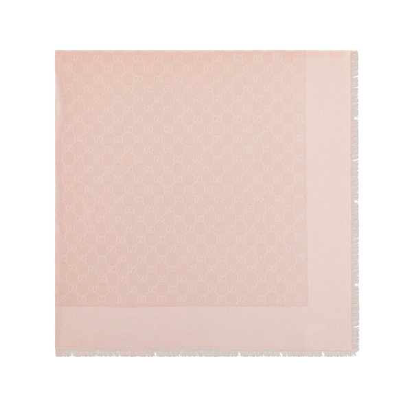 Gucci GG Silk Cotton Jacquard Shawl