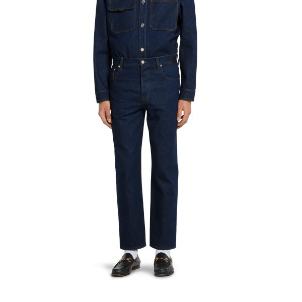 Gucci Slim Fit Cotton Denim Pant - Image 2