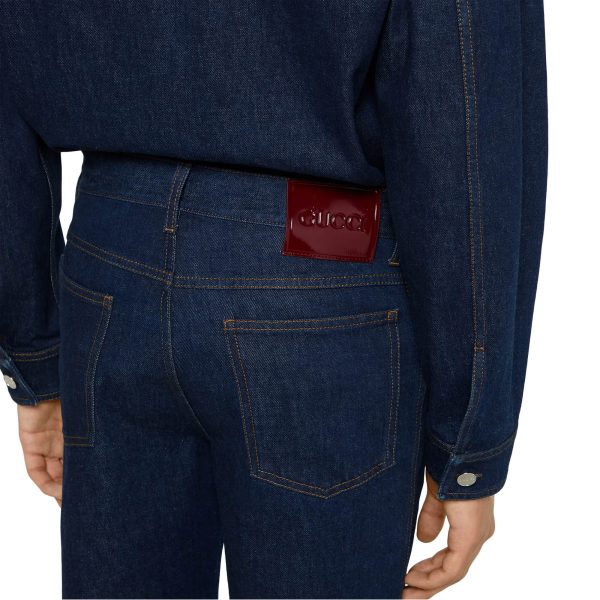 Gucci Slim Fit Cotton Denim Pant - Image 6