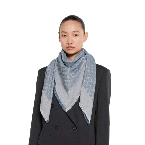 Gucci GG Denim-effect Shawl - Image 3