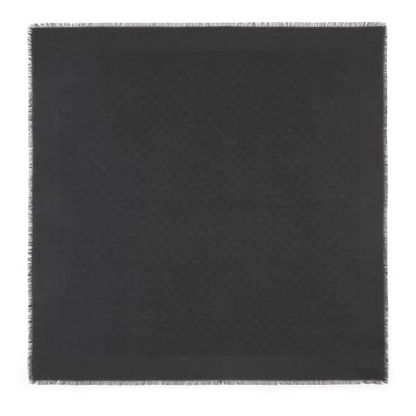 Gucci GG Silk Cotton Jacquard Shawl - Image 2