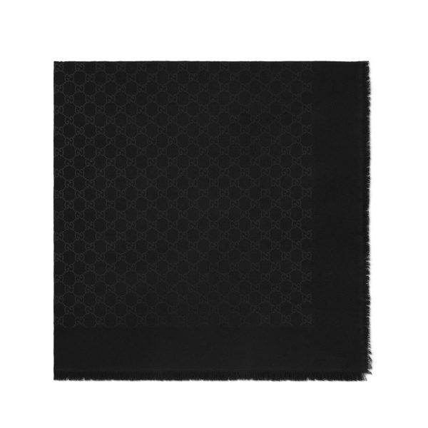 Gucci GG Wool And Silk Jacquard Shawl
